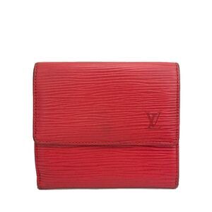 Louis Vuitton Red Epi Porte Feiulle Elise Leather Trifold Wallet